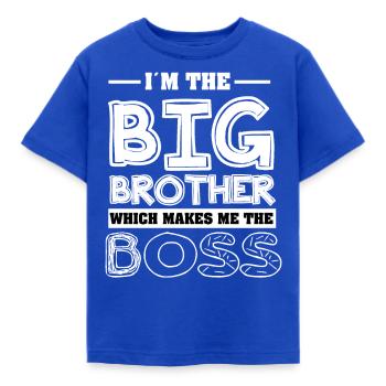 Je suis le grand frère branle moi le cadeau patron - T-shirt Enfant - bleu royal - Devant - AI Model Kid Female (0cm)