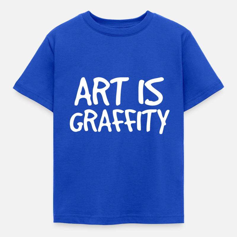 ART is Graffity Graffiti - Kinder T-Shirt - Royalblau