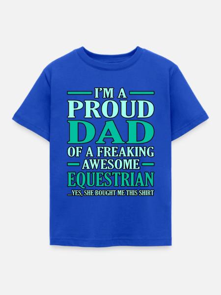 Reiter-lustiges Reiten-mädchen-geschenk - Kinder T-Shirt - Royalblau