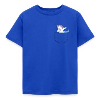 Licorne dans votre poche - T-shirt Enfant - bleu royal - Devant - AI Model Kid Female (0cm)