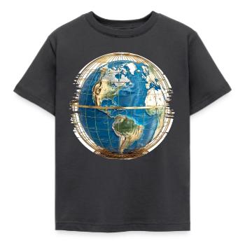 Wir sind im goldenen Käfig gefangen - Kinder T-Shirt - Dunkelgrau - Vorne - AI Model Kid Female (0cm)