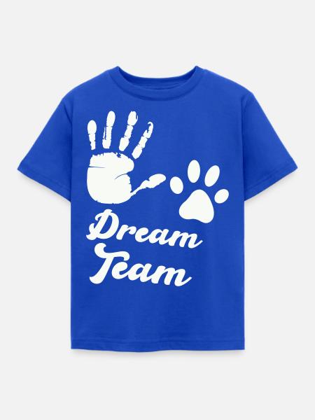 pfote hand dream team - Kinder T-Shirt - Royalblau