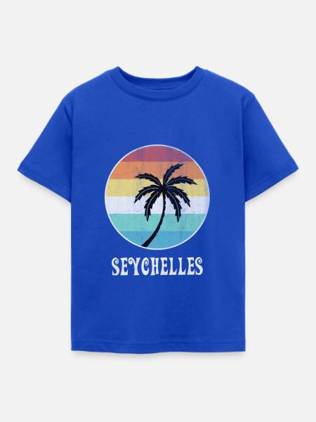 Seychellen - Kinder T-Shirt - Royalblau