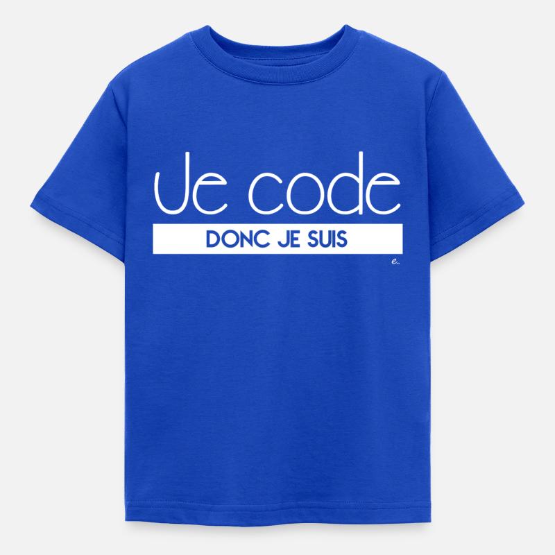 Je code donc je suis - T-shirt Enfant - bleu royal
