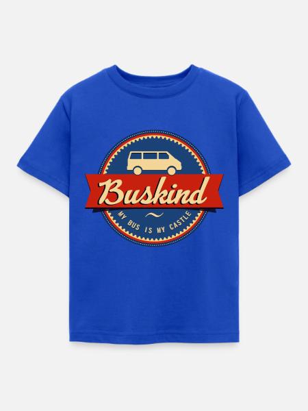 Buskind - Kinder T-Shirt - Royalblau