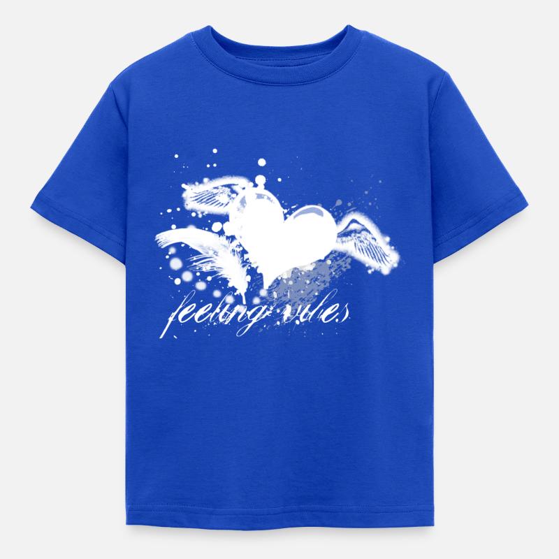 Farbklecks Couture Script - Kinder T-Shirt - Royalblau