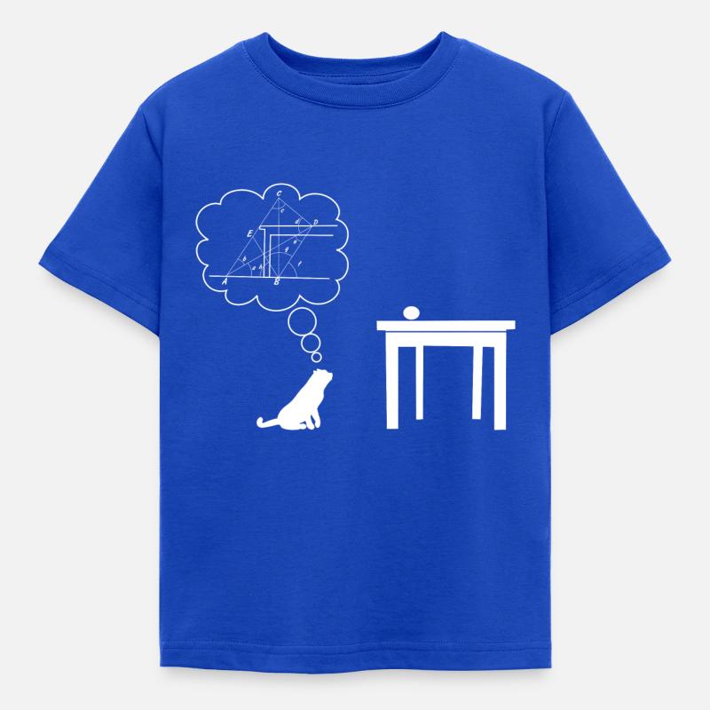Katze sciencest - Kinder T-Shirt - Royalblau