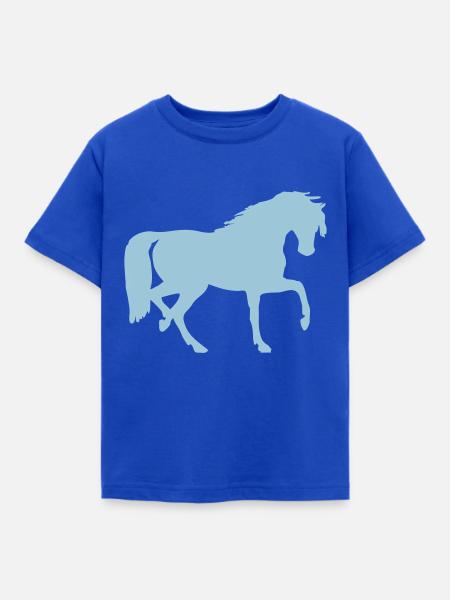 Pferd - Kinder T-Shirt - Royalblau