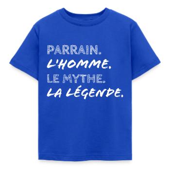 Parrain l'homme le mythe la légende. Parrain cool - T-shirt Enfant - bleu royal - Devant - AI Model Kid Female (0cm)