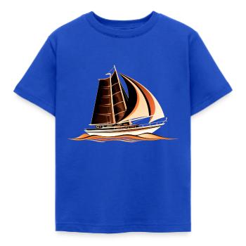 Sail Boat - Kids' T-Shirt - royal blue - Front - AI Model Kid Female (0cm)