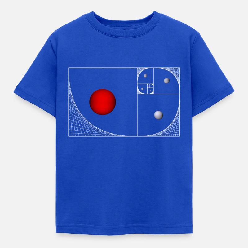 Fibonacci Schnecke - Kinder T-Shirt - Royalblau