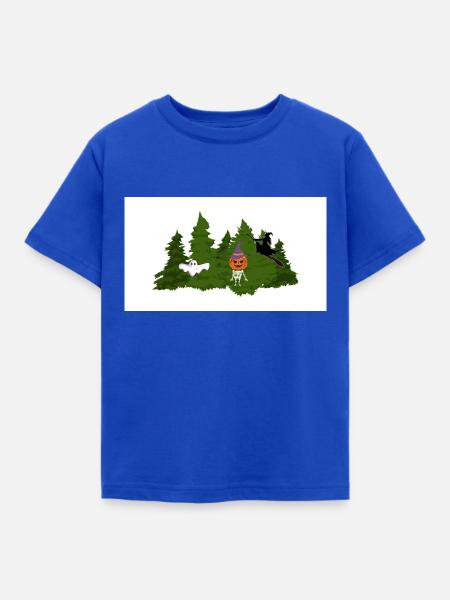 Helloween Design - Kinder T-Shirt - Royalblau