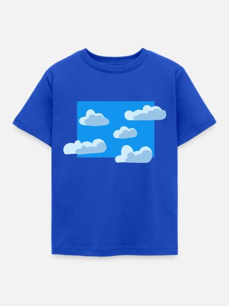 Blauer Wolkenhimmel - Kinder T-Shirt - Royalblau