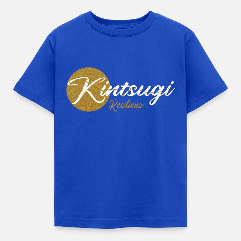 Kintsugi Vers01 white - Kinder T-Shirt - Royalblau