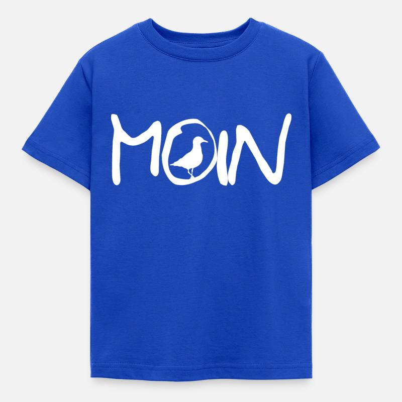Moin mit Möwe - Kinder T-Shirt - Royalblau