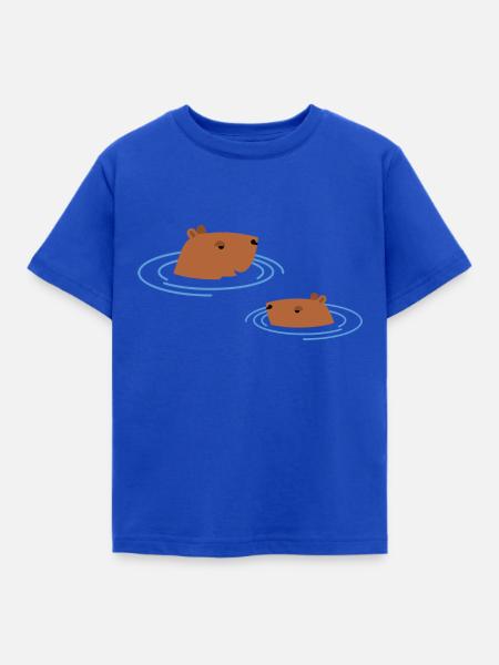 Capybara - Kinder T-Shirt - Royalblau
