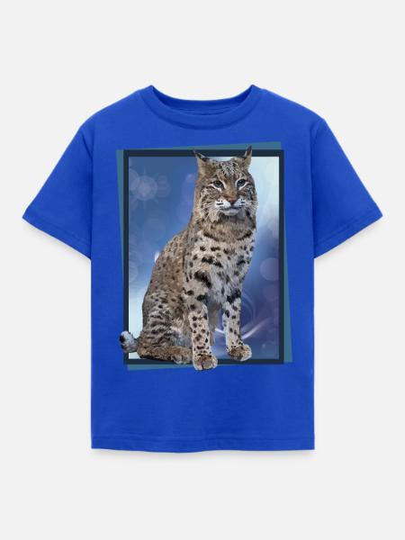 Luchs - Kinder T-Shirt - Royalblau