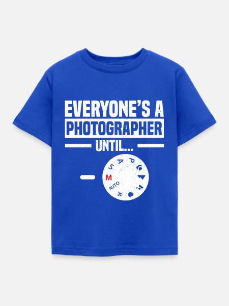 Everyone's A Photograpgher - Kinder T-Shirt - Royalblau