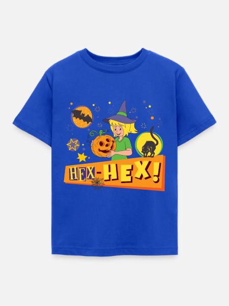 Bibi Blocksberg Halloween Design Hex-Hex! Mit Bibi - Kinder T-Shirt - Royalblau