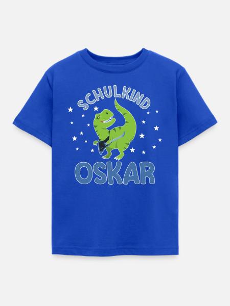 Einschulung Schulkind Oskar - Kinder T-Shirt - Royalblau