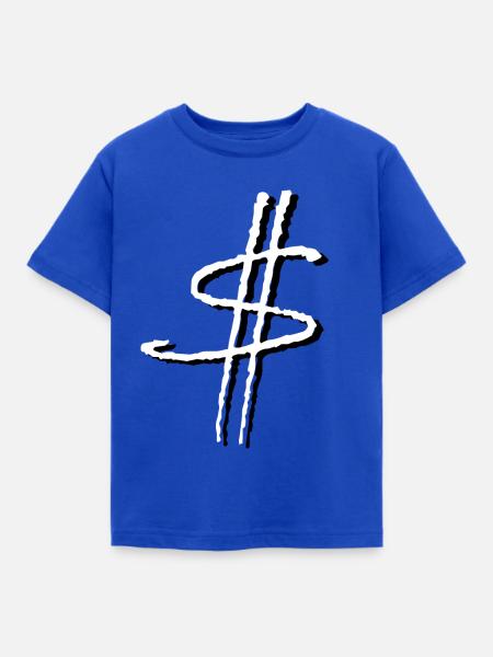 $ Bargeld Geld Geld - Kinder T-Shirt - Royalblau
