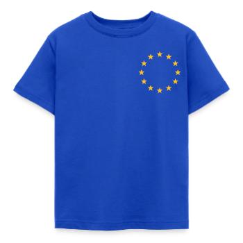 Europa EU Sterne - Kinder T-Shirt - Royalblau - Vorne - AI Model Kid Female (0cm)