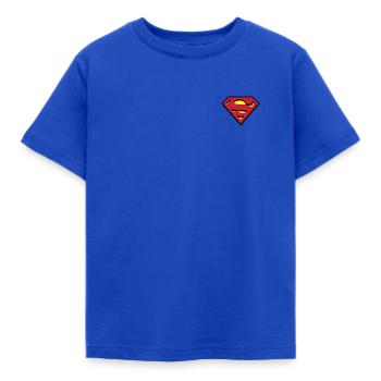 Superman Petit Logo S-Shield - T-shirt Enfant - bleu royal - Devant - AI Model Kid Female (0cm)