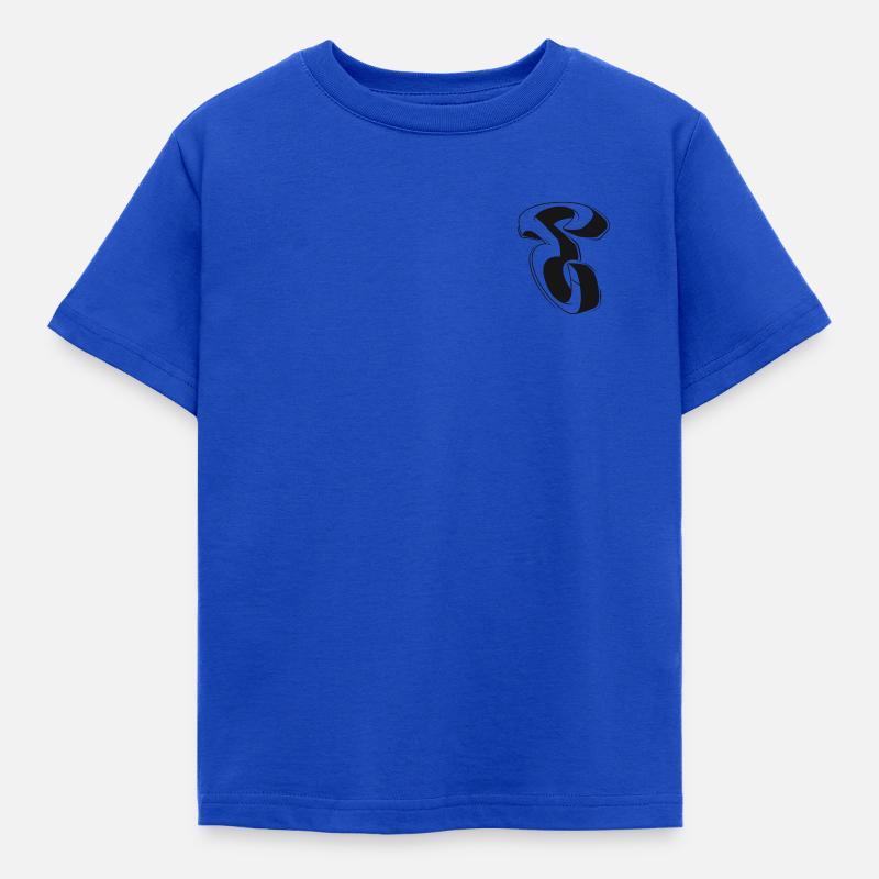 E - Kinder T-Shirt - Royalblau