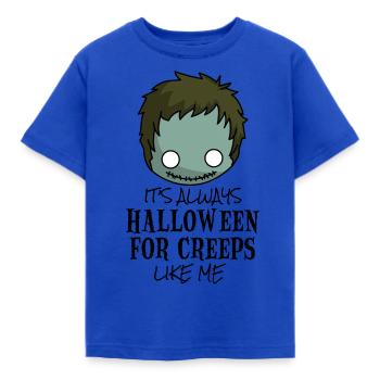 het is altijd HALLOWEEN VOOR CREEPS zoals ik - Kinderen T-shirt - koningsblauw - Voor - AI Model Kid Female (0cm)