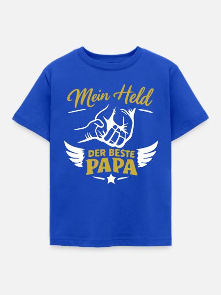 Mein Held Der Beste Papa - Kinder T-Shirt - Royalblau