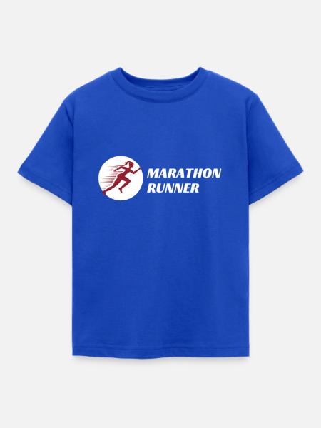 Marathonläufer - Kinder T-Shirt - Royalblau