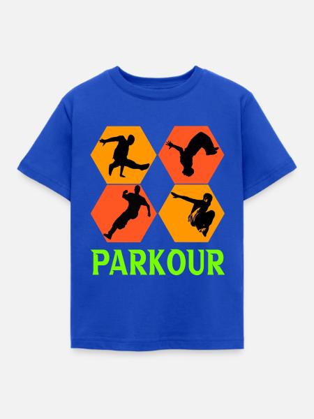 Parkour - Kinder T-Shirt - Royalblau