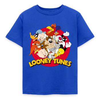 Looney Tunes Bugs Bunny Logo Gruppenbild - Kinder T-Shirt - Royalblau - Vorne - AI Model Kid Female (0cm)
