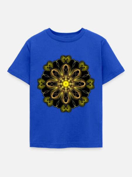 sun Mandala - Kinder T-Shirt - Royalblau