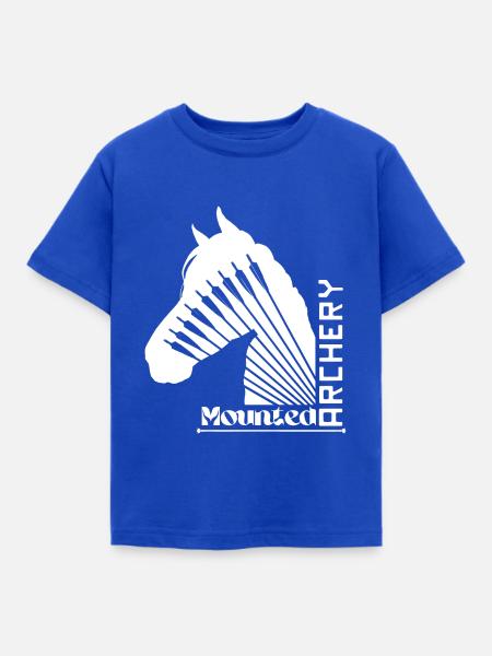 Bogenschießen Pferd weiß - Kinder T-Shirt - Royalblau