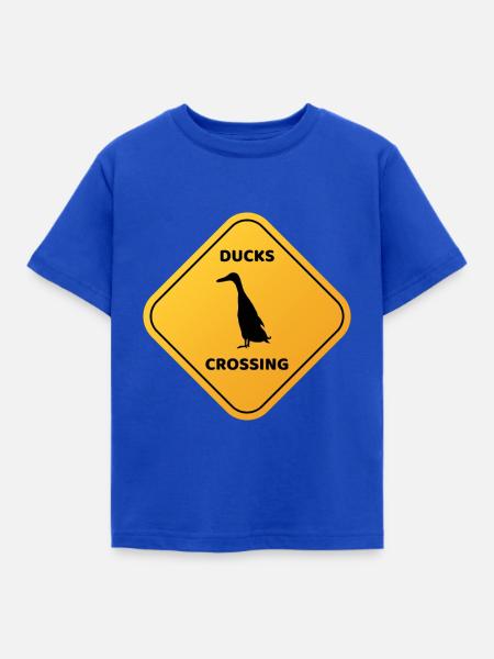Ducks crossing - Kinder T-Shirt - Royalblau