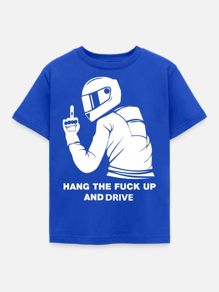 Motorradfahrer - Kinder T-Shirt - Royalblau