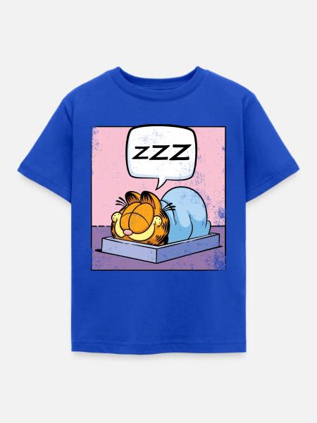 Garfield Schlafender Kater Zzz Power Nap - Kinder T-Shirt - Royalblau