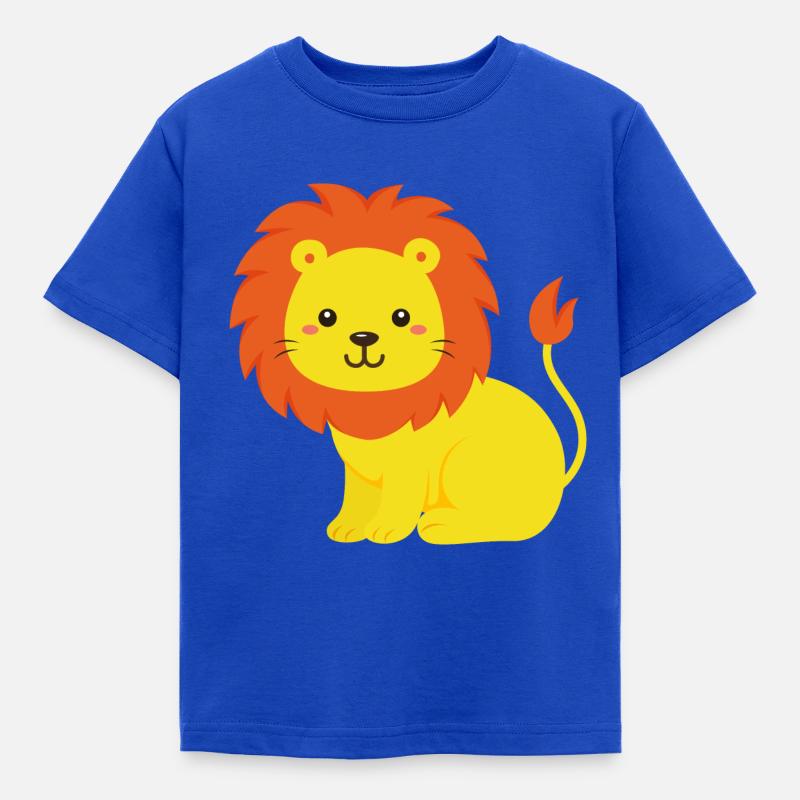 Löwe - Kinder T-Shirt - Royalblau