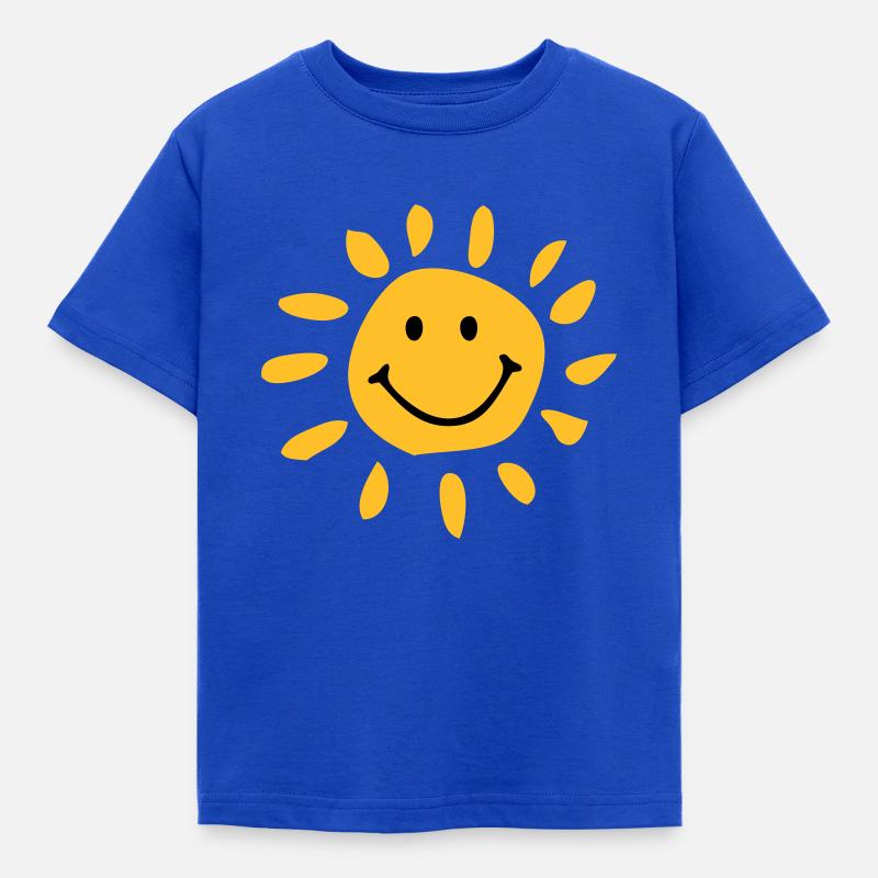 Sonne - Kinder T-Shirt - Royalblau