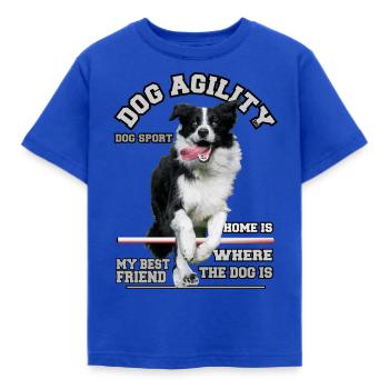 Hundeagilität - Hundesport - Kinder T-Shirt - Royalblau - Vorne - AI Model Kid Female (0cm)