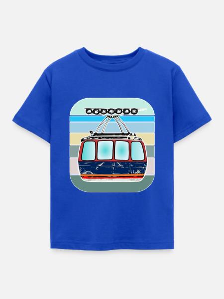 Seilbahn gondel bergbahn seilbahntechnik - Kinder T-Shirt - Royalblau