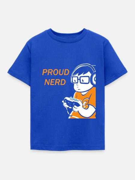 Zocken Streber Nerd - Kinder T-Shirt - Royalblau