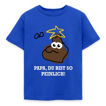 Papa du bist so peinlich! - Kinder T-Shirt - Royalblau - Vorne - AI Model Kid Female (0cm)