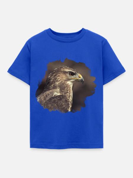 Mäusebussard - Kinder T-Shirt - Royalblau