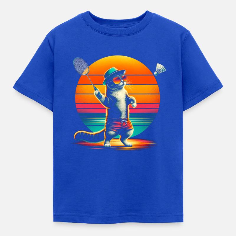 Badminton chat - T-shirt Enfant - bleu royal