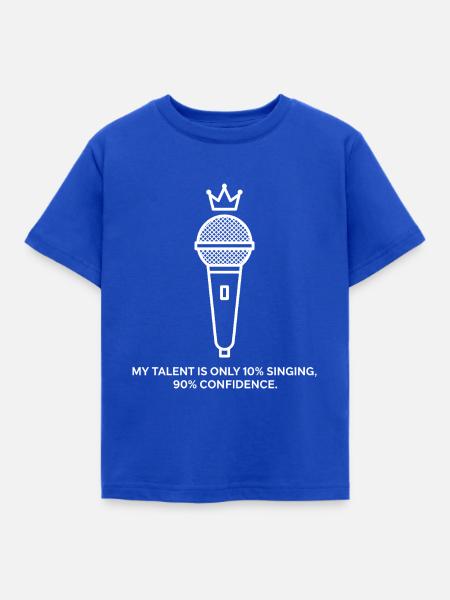 10% Talent, 90% Selbstvertrauen - Kinder T-Shirt - Royalblau