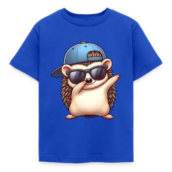 Igel Cartoon Cool Dab Dabbing Basecap - Kinder T-Shirt - Royalblau - Vorne - AI Model Kid Female (0cm)