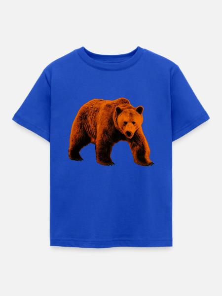 Bär, wilder Bär - Kinder T-Shirt - Royalblau