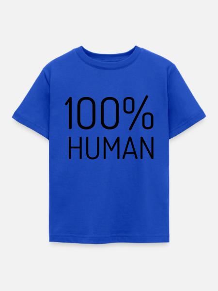 100% Mensch - Kinder T-Shirt - Royalblau